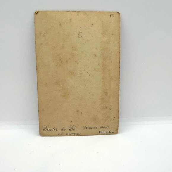 Antique Cabinet Card Photo Of Man With Bicycle in Sepia tones - Picture 2 of 5